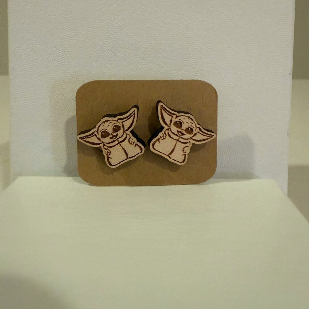 ♥3 for $15♥ Star Wars Baby Yoda Grogu Laser Cut Earrings